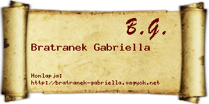 Bratranek Gabriella névjegykártya